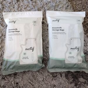 Motif Breastmilk Storage Bags - White and Gray